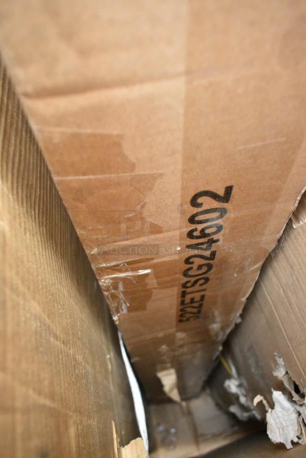 13 BRAND NEW SCRATCH AND DENT! Items Including 7 600SCSS1818 Regency 18 Gauge Stainless Steel Sink Cover for 18" x 18" Bowls, 600TSS2448S Regency Spec Line 24" x 48" 14 Gauge Stainless Steel Commercial Work Table with Undershelf, 600TB2460G Regency 24" x 60" 18-Gauge 304 Stainless Steel Commercial Work Table with 4" Backsplash and Galvanized Undershelf, 600ES3048G Regency 30" x 48" 16-Gauge Stainless Steel Equipment Stand with Galvanized Undershelf, 1643660TFGRY Lancaster Table & Seating 36" x 60" Rectangular Thermo-Formed MDF Table Top with Gray Wood Finish. 13 Times Your Bid! - Image 8 of 10