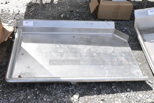 Stainless Steel Left Side Dish Table. No Legs. - Image 1 of 4