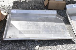 Stainless Steel Left Side Dish Table. No Legs.