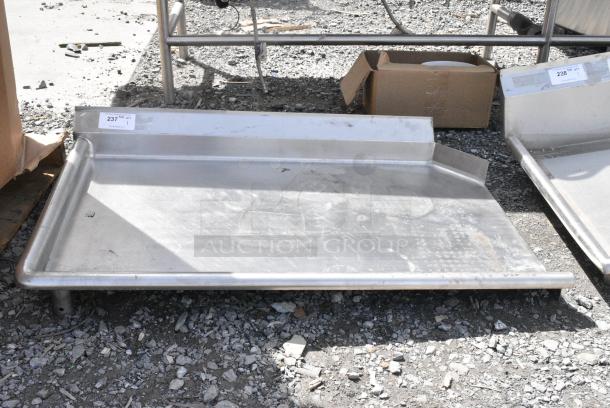 Stainless Steel Left Side Dish Table. No Legs. - Image 2 of 4