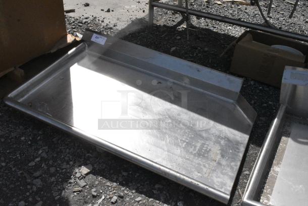 Stainless Steel Left Side Dish Table. No Legs. - Image 3 of 4