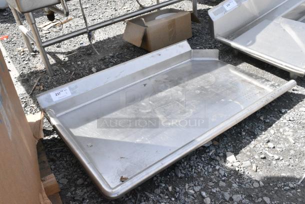 Stainless Steel Left Side Dish Table. No Legs. - Image 4 of 4