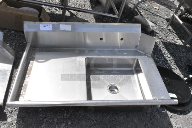 Stainless Steel Left Side Dirty Side Dish Table. No Legs. - Image 1 of 5