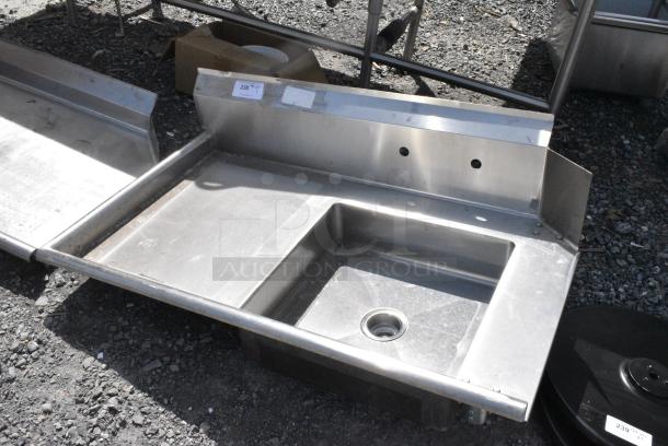 Stainless Steel Left Side Dirty Side Dish Table. No Legs. - Image 2 of 5