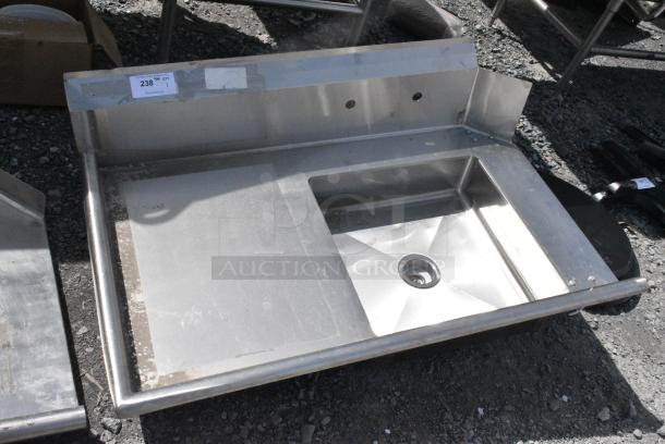 Stainless Steel Left Side Dirty Side Dish Table. No Legs. - Image 3 of 5