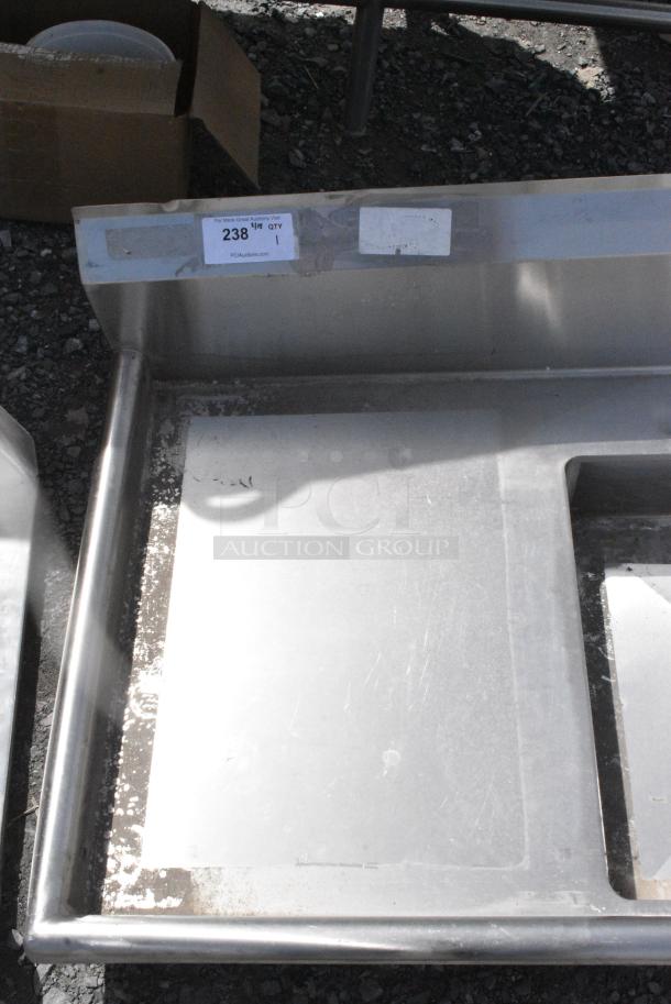 Stainless Steel Left Side Dirty Side Dish Table. No Legs. - Image 5 of 5