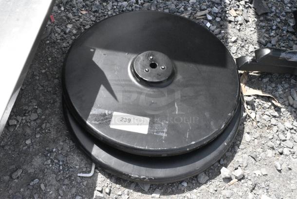 2 Metal Round Table Base Foot. 2 Times Your Bid! - Image 1 of 4