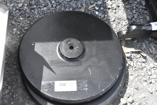 2 Metal Round Table Base Foot. 2 Times Your Bid! - Image 2 of 4