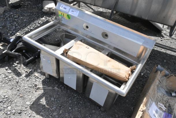 BRAND NEW SCRATCH AND DENT! Regency 600S31014 Stainless Steel 3 Bay Sink. No Legs. - Image 3 of 6