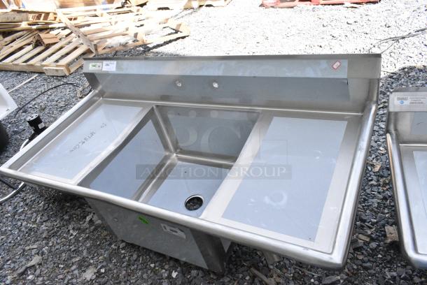 BRAND NEW SCRATCH AND DENT! Regency 600S12424218 Stainless Steel Single Bay Sink w/ Dual Drain Boards. No Legs. - Image 2 of 6
