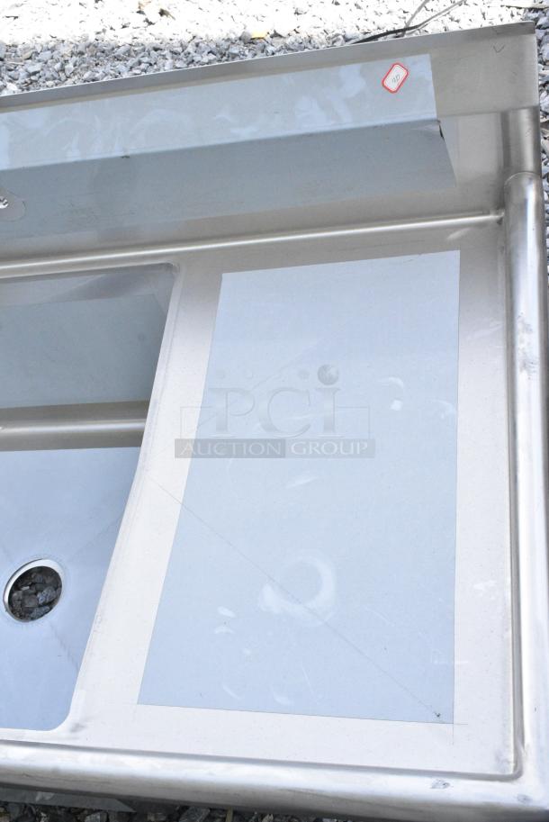 BRAND NEW SCRATCH AND DENT! Regency 600S12424218 Stainless Steel Single Bay Sink w/ Dual Drain Boards. No Legs. - Image 3 of 6