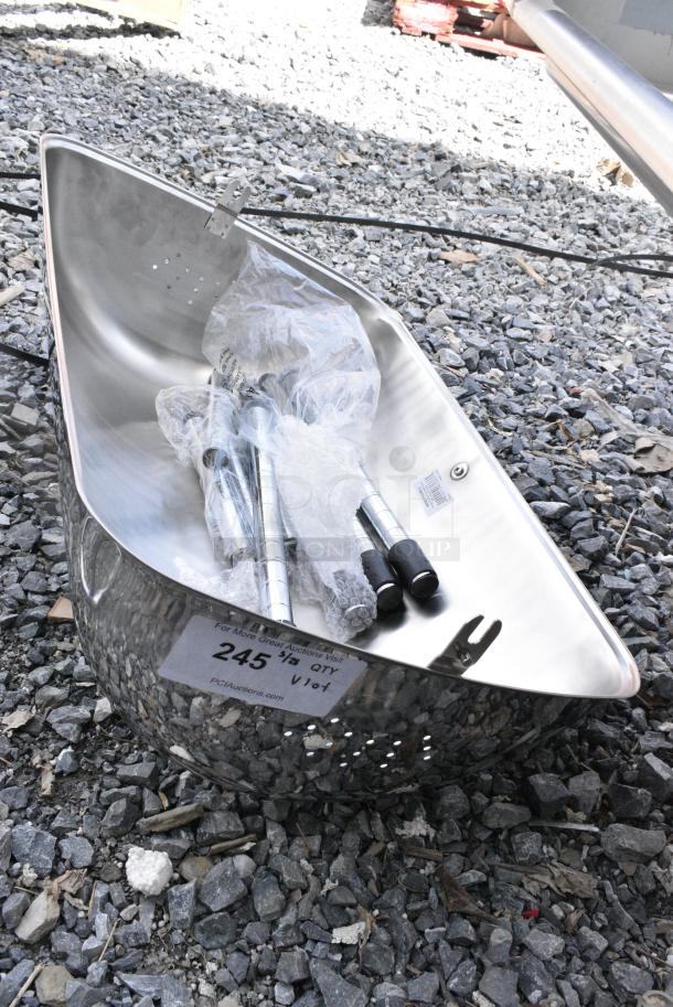 BRAND NEW SCRATCH AND DENT! Lot Including Roll Top for Chafing Dish and Pole Pieces - Image 1 of 4