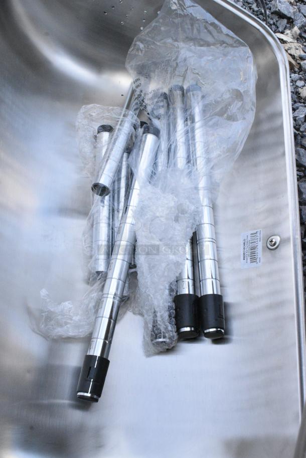 BRAND NEW SCRATCH AND DENT! Lot Including Roll Top for Chafing Dish and Pole Pieces - Image 2 of 4