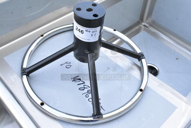 2 BRAND NEW SCRATCH AND DENT! Lancaster Table & Seating 164142FR  Chrome Foot Ring for Bar Height Metal Table Base - 17 1/4" Diameter. 2 Times Your Bid! - Image 2 of 4