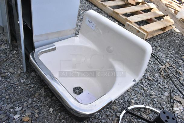 BRAND NEW SCRATCH AND DENT! Single Bay Wall Mount Sink - Image 2 of 4