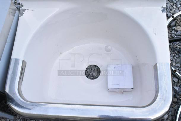 BRAND NEW SCRATCH AND DENT! Single Bay Wall Mount Sink - Image 4 of 4