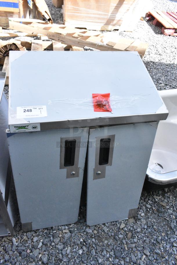 BRAND NEW SCRATCH AND DENT! Regency 600WCH1524 15" Wide Stainless Steel Wall Cabinet with Hinged Doors - Image 1 of 4