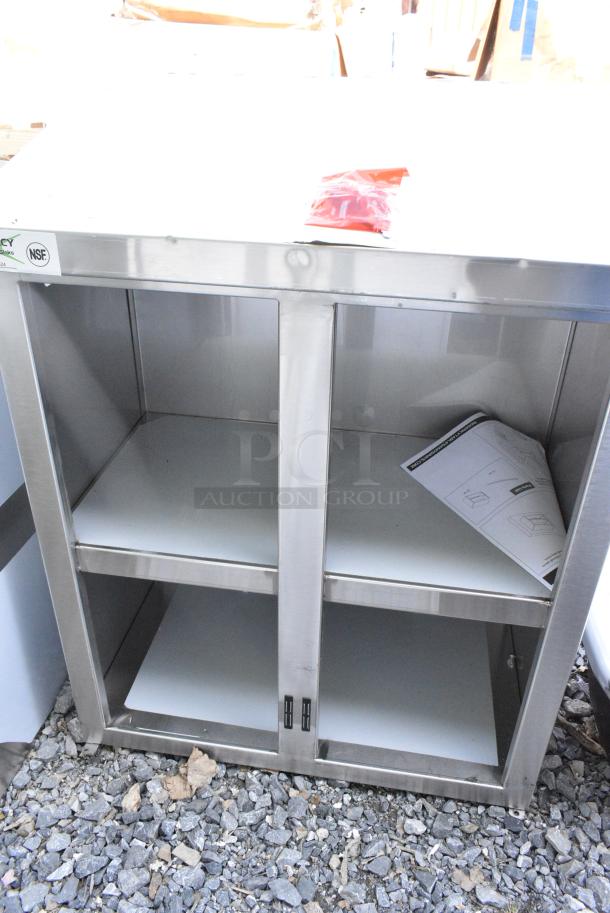 BRAND NEW SCRATCH AND DENT! Regency 600WCH1524 15" Wide Stainless Steel Wall Cabinet with Hinged Doors - Image 3 of 4