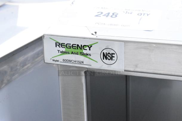 BRAND NEW SCRATCH AND DENT! Regency 600WCH1524 15" Wide Stainless Steel Wall Cabinet with Hinged Doors - Image 4 of 4