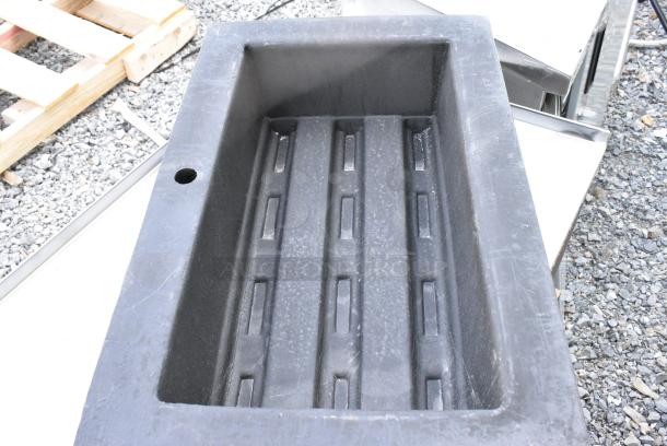 2 BRAND NEW SCRATCH AND DENT! Black Poly Bins. 2 Times Your Bid! - Image 5 of 5