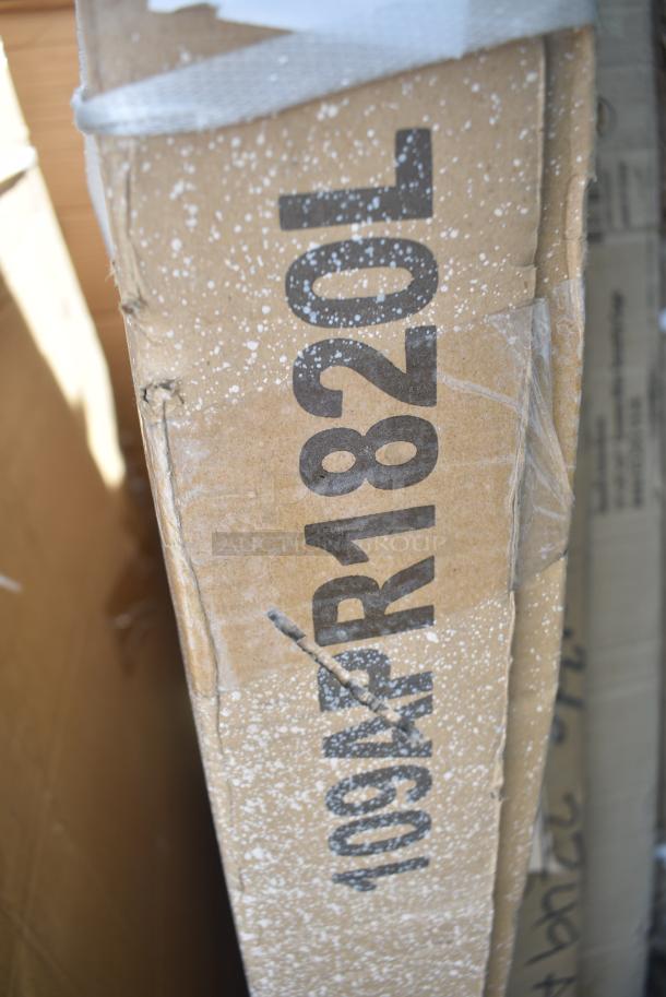 BRAND NEW SCRATCH AND DENT! Regency 109APR1820L 20 Pan End Load Bun / Sheet Pan Rack with Non-Marking Casters - Unassembled. May Be Missing Pieces. - Image 4 of 4