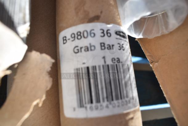 5 BRAND NEW SCRATCH AND DENT! Bobrick B-9806 36" Grab Bar. May Be Missing Pieces. 5 Times Your Bid! - Image 3 of 3