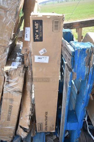 BRAND NEW SCRATCH AND DENT! Steelton 465B2448KE5 24" x 48" NSF Black Epoxy 5-Shelf Kit with 72" Posts. May Be Missing Pieces.