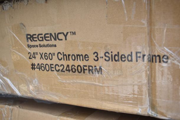 BRAND NEW SCRATCH AND DENT! Regency 460EC2460FRM 24" x 60" Chrome 3-Sided Shelving Frame. May Be Missing Pieces. - Image 3 of 3