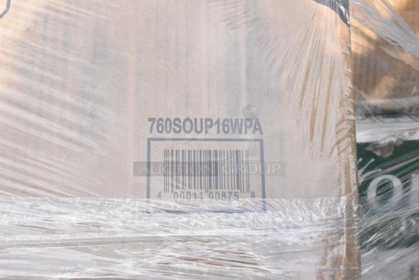 27 BRAND NEW SCRATCH AND DENT! Items Including 760SOUP16WPA Choice 16 oz. White Double Poly-Coated Paper Food Cup with Vented Paper Lid - 250/Case, 347RP10WHSLV Visions 10" White Plastic Plate with Silver Lattice Design - 120/Case, 433NHT101H Choice 1/6 Standard Size White "Thank You" Medium-Duty Plastic T-Shirt Bag - 1,000/Case, 394365L Noble Products Powder-Free Disposable Clear Vinyl Gloves for Foodservice - Large - 1000/Case, 395TO991 EcoChoice 9" x 9" x 3" Compostable No PFAS Added Bamboo / Bagasse 1 Compartment Take-Out Box - 200/Case, 24514104WBKBL Baker's Lane 14" x 10" x 4" Kraft Customizable Quarter Sheet Auto-Popup Window Cake / Bakery Box - 100/Bundle, 612FS4255HD Choice Half Size Heavy-Duty Foil Steam Table Pan Medium 2 3/16" Depth - 100/Case, 50016C Choice 16 oz. Coffee Print Poly Paper Hot Cup - 1,000/Case, 500LFLAT32 Choice Clear Plastic Flat Lid with Straw Slot - 32 oz. - 500/Case, VacPak-It 186CVB1010 10" x 10" Chamber Vacuum Packaging Pouches / Bags 3 Mil - 1,000/Case, 130TONG9HDBK Visions 9" Individually Wrapped Extra Heavy-Duty Black Disposable Polypropylene Tongs - 24/Case, 760DOMELID16 Choice 12-22 oz. Translucent Cold Cup Dome Lid with Opening - 1000/Case. 27 Times Your Bid! - Image 5 of 20