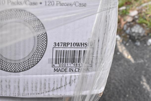 27 BRAND NEW SCRATCH AND DENT! Items Including 760SOUP16WPA Choice 16 oz. White Double Poly-Coated Paper Food Cup with Vented Paper Lid - 250/Case, 347RP10WHSLV Visions 10" White Plastic Plate with Silver Lattice Design - 120/Case, 433NHT101H Choice 1/6 Standard Size White "Thank You" Medium-Duty Plastic T-Shirt Bag - 1,000/Case, 394365L Noble Products Powder-Free Disposable Clear Vinyl Gloves for Foodservice - Large - 1000/Case, 395TO991 EcoChoice 9" x 9" x 3" Compostable No PFAS Added Bamboo / Bagasse 1 Compartment Take-Out Box - 200/Case, 24514104WBKBL Baker's Lane 14" x 10" x 4" Kraft Customizable Quarter Sheet Auto-Popup Window Cake / Bakery Box - 100/Bundle, 612FS4255HD Choice Half Size Heavy-Duty Foil Steam Table Pan Medium 2 3/16" Depth - 100/Case, 50016C Choice 16 oz. Coffee Print Poly Paper Hot Cup - 1,000/Case, 500LFLAT32 Choice Clear Plastic Flat Lid with Straw Slot - 32 oz. - 500/Case, VacPak-It 186CVB1010 10" x 10" Chamber Vacuum Packaging Pouches / Bags 3 Mil - 1,000/Case, 130TONG9HDBK Visions 9" Individually Wrapped Extra Heavy-Duty Black Disposable Polypropylene Tongs - 24/Case, 760DOMELID16 Choice 12-22 oz. Translucent Cold Cup Dome Lid with Opening - 1000/Case. 27 Times Your Bid! - Image 7 of 20