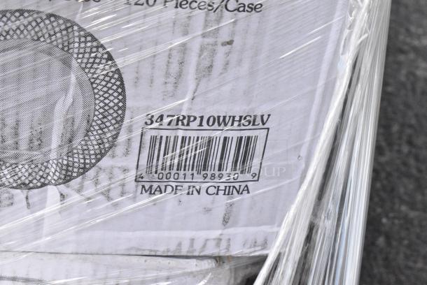 27 BRAND NEW SCRATCH AND DENT! Items Including 760SOUP16WPA Choice 16 oz. White Double Poly-Coated Paper Food Cup with Vented Paper Lid - 250/Case, 347RP10WHSLV Visions 10" White Plastic Plate with Silver Lattice Design - 120/Case, 433NHT101H Choice 1/6 Standard Size White "Thank You" Medium-Duty Plastic T-Shirt Bag - 1,000/Case, 394365L Noble Products Powder-Free Disposable Clear Vinyl Gloves for Foodservice - Large - 1000/Case, 395TO991 EcoChoice 9" x 9" x 3" Compostable No PFAS Added Bamboo / Bagasse 1 Compartment Take-Out Box - 200/Case, 24514104WBKBL Baker's Lane 14" x 10" x 4" Kraft Customizable Quarter Sheet Auto-Popup Window Cake / Bakery Box - 100/Bundle, 612FS4255HD Choice Half Size Heavy-Duty Foil Steam Table Pan Medium 2 3/16" Depth - 100/Case, 50016C Choice 16 oz. Coffee Print Poly Paper Hot Cup - 1,000/Case, 500LFLAT32 Choice Clear Plastic Flat Lid with Straw Slot - 32 oz. - 500/Case, VacPak-It 186CVB1010 10" x 10" Chamber Vacuum Packaging Pouches / Bags 3 Mil - 1,000/Case, 130TONG9HDBK Visions 9" Individually Wrapped Extra Heavy-Duty Black Disposable Polypropylene Tongs - 24/Case, 760DOMELID16 Choice 12-22 oz. Translucent Cold Cup Dome Lid with Opening - 1000/Case. 27 Times Your Bid! - Image 8 of 20