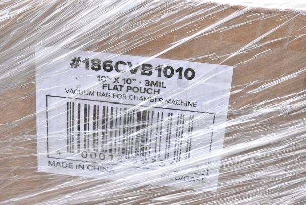27 BRAND NEW SCRATCH AND DENT! Items Including 760SOUP16WPA Choice 16 oz. White Double Poly-Coated Paper Food Cup with Vented Paper Lid - 250/Case, 347RP10WHSLV Visions 10" White Plastic Plate with Silver Lattice Design - 120/Case, 433NHT101H Choice 1/6 Standard Size White "Thank You" Medium-Duty Plastic T-Shirt Bag - 1,000/Case, 394365L Noble Products Powder-Free Disposable Clear Vinyl Gloves for Foodservice - Large - 1000/Case, 395TO991 EcoChoice 9" x 9" x 3" Compostable No PFAS Added Bamboo / Bagasse 1 Compartment Take-Out Box - 200/Case, 24514104WBKBL Baker's Lane 14" x 10" x 4" Kraft Customizable Quarter Sheet Auto-Popup Window Cake / Bakery Box - 100/Bundle, 612FS4255HD Choice Half Size Heavy-Duty Foil Steam Table Pan Medium 2 3/16" Depth - 100/Case, 50016C Choice 16 oz. Coffee Print Poly Paper Hot Cup - 1,000/Case, 500LFLAT32 Choice Clear Plastic Flat Lid with Straw Slot - 32 oz. - 500/Case, VacPak-It 186CVB1010 10" x 10" Chamber Vacuum Packaging Pouches / Bags 3 Mil - 1,000/Case, 130TONG9HDBK Visions 9" Individually Wrapped Extra Heavy-Duty Black Disposable Polypropylene Tongs - 24/Case, 760DOMELID16 Choice 12-22 oz. Translucent Cold Cup Dome Lid with Opening - 1000/Case. 27 Times Your Bid! - Image 18 of 20
