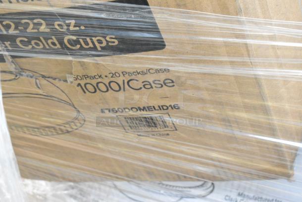27 BRAND NEW SCRATCH AND DENT! Items Including 760SOUP16WPA Choice 16 oz. White Double Poly-Coated Paper Food Cup with Vented Paper Lid - 250/Case, 347RP10WHSLV Visions 10" White Plastic Plate with Silver Lattice Design - 120/Case, 433NHT101H Choice 1/6 Standard Size White "Thank You" Medium-Duty Plastic T-Shirt Bag - 1,000/Case, 394365L Noble Products Powder-Free Disposable Clear Vinyl Gloves for Foodservice - Large - 1000/Case, 395TO991 EcoChoice 9" x 9" x 3" Compostable No PFAS Added Bamboo / Bagasse 1 Compartment Take-Out Box - 200/Case, 24514104WBKBL Baker's Lane 14" x 10" x 4" Kraft Customizable Quarter Sheet Auto-Popup Window Cake / Bakery Box - 100/Bundle, 612FS4255HD Choice Half Size Heavy-Duty Foil Steam Table Pan Medium 2 3/16" Depth - 100/Case, 50016C Choice 16 oz. Coffee Print Poly Paper Hot Cup - 1,000/Case, 500LFLAT32 Choice Clear Plastic Flat Lid with Straw Slot - 32 oz. - 500/Case, VacPak-It 186CVB1010 10" x 10" Chamber Vacuum Packaging Pouches / Bags 3 Mil - 1,000/Case, 130TONG9HDBK Visions 9" Individually Wrapped Extra Heavy-Duty Black Disposable Polypropylene Tongs - 24/Case, 760DOMELID16 Choice 12-22 oz. Translucent Cold Cup Dome Lid with Opening - 1000/Case. 27 Times Your Bid! - Image 20 of 20