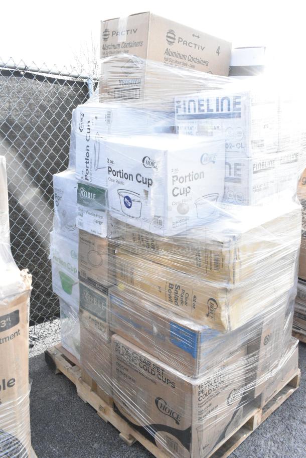 31 BRAND NEW SCRATCH AND DENT! Items Including 612FS4255HD Choice Half Size Heavy-Duty Foil Steam Table Pan Medium 2 3/16" Depth - 100/Case, 500CC16 Choice Clear PET Customizable Plastic Cold Cup - 16 oz. - 1,000/Case, 127P325B Choice 3.25 oz. Black Plastic Souffle Cup / Portion Cup - 2500/Case, 280SHOOTNEON Choice 5 5/8" Neon Plastic Test Tube Shot / Shooter with Assorted Colors - 1,000/Case, 500CC24 Choice Clear PET Customizable Plastic Cold Cup - 24 oz. - 600/Case, 79526ESPRT Emperor's Select 26 oz. Asian Microwavable Paper Take-Out Container - 450/Case, 4 Fineline 6302-CL Tiny Temptations 3 1/2" x 2 5/8" Tiny Tureens Clear Plastic Bowl - 240/Case, 1229105CS Choice 9" x 10 3/4" Food Service Interfolded Pop-Up Foil Sheets - 3,000/Case, 127PL2 Choice PET Plastic Lid for 1.5 to 2.5 oz. Souffle Cup / Portion Cup - 2,500/Case. 31 Times Your Bid! - Image 2 of 21
