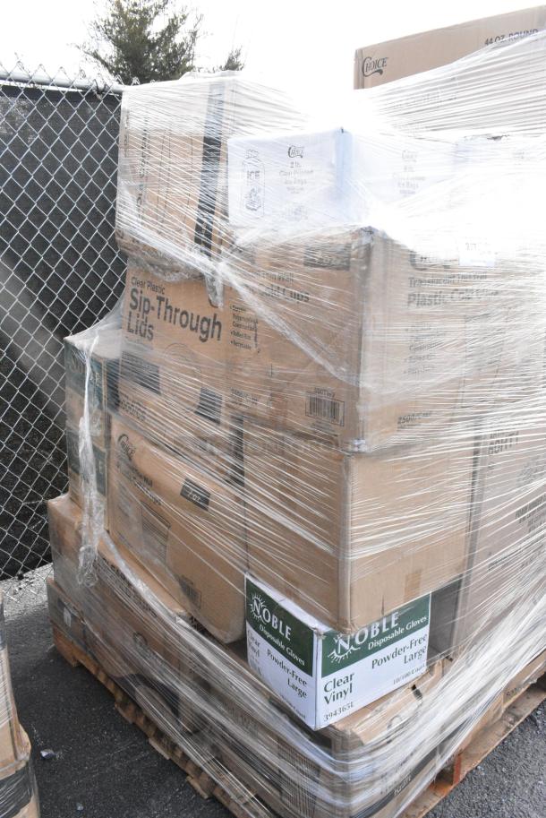 29 BRAND NEW SCRATCH AND DENT! Items Including 130WSSPOON Choice Medium Weight White Polypropylene Plastic Soup Spoon - 1,000/Case, 795PTOBK3 Choice 7 3/4" x 5 1/2" x 2 1/2" Black Microwavable Folded Paper #3 Take-Out Container - 200/Case, 500TW7 Choice 7 oz. Translucent Thin Wall Plastic Cold Cup - 2,500/Case, 612POB225LB Choice Oblong Clear Plastic Dome Lid for 2.25 lb. & 1.5 lb. Shallow Foil Take-Out Container - 500/Case, 795PTOWHT4 Choice White Microwavable Folded Paper #4 Take-Out Container 7 3/4" x 5 1/2" x 3 1/2" - 160/Case, 5008RIPKRPE Choice 8 oz. Squat Double Wall Ripple Kraft Paper Hot Cup - 500/Case, Ice Bags, Dart 60HT1 White Foam Hinged Lid Container 6" x 6" x 3" - 500/Case, 500CC16 Choice Clear PET Customizable Plastic Cold Cup - 16 oz. - 1,000/Case. 29 Times Your Bid! - Image 2 of 22