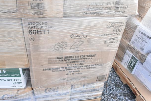 29 BRAND NEW SCRATCH AND DENT! Items Including 130WSSPOON Choice Medium Weight White Polypropylene Plastic Soup Spoon - 1,000/Case, 795PTOBK3 Choice 7 3/4" x 5 1/2" x 2 1/2" Black Microwavable Folded Paper #3 Take-Out Container - 200/Case, 500TW7 Choice 7 oz. Translucent Thin Wall Plastic Cold Cup - 2,500/Case, 612POB225LB Choice Oblong Clear Plastic Dome Lid for 2.25 lb. & 1.5 lb. Shallow Foil Take-Out Container - 500/Case, 795PTOWHT4 Choice White Microwavable Folded Paper #4 Take-Out Container 7 3/4" x 5 1/2" x 3 1/2" - 160/Case, 5008RIPKRPE Choice 8 oz. Squat Double Wall Ripple Kraft Paper Hot Cup - 500/Case, Ice Bags, Dart 60HT1 White Foam Hinged Lid Container 6" x 6" x 3" - 500/Case, 500CC16 Choice Clear PET Customizable Plastic Cold Cup - 16 oz. - 1,000/Case. 29 Times Your Bid! - Image 17 of 22
