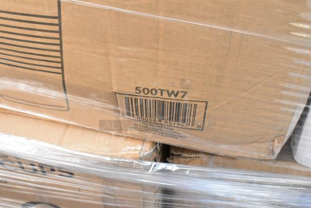 29 BRAND NEW SCRATCH AND DENT! Items Including 130WSSPOON Choice Medium Weight White Polypropylene Plastic Soup Spoon - 1,000/Case, 795PTOBK3 Choice 7 3/4" x 5 1/2" x 2 1/2" Black Microwavable Folded Paper #3 Take-Out Container - 200/Case, 500TW7 Choice 7 oz. Translucent Thin Wall Plastic Cold Cup - 2,500/Case, 612POB225LB Choice Oblong Clear Plastic Dome Lid for 2.25 lb. & 1.5 lb. Shallow Foil Take-Out Container - 500/Case, 795PTOWHT4 Choice White Microwavable Folded Paper #4 Take-Out Container 7 3/4" x 5 1/2" x 3 1/2" - 160/Case, 5008RIPKRPE Choice 8 oz. Squat Double Wall Ripple Kraft Paper Hot Cup - 500/Case, Ice Bags, Dart 60HT1 White Foam Hinged Lid Container 6" x 6" x 3" - 500/Case, 500CC16 Choice Clear PET Customizable Plastic Cold Cup - 16 oz. - 1,000/Case. 29 Times Your Bid! - Image 21 of 22