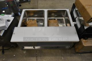 BRAND NEW SCRATCH AND DENT! ServIt Stainless Steel Commercial 2 Well Steam Table.