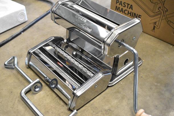 BRAND NEW SCRATCH AND DENT! Isiler 177-1 Metal Countertop Pasta Machine. - Image 8 of 12