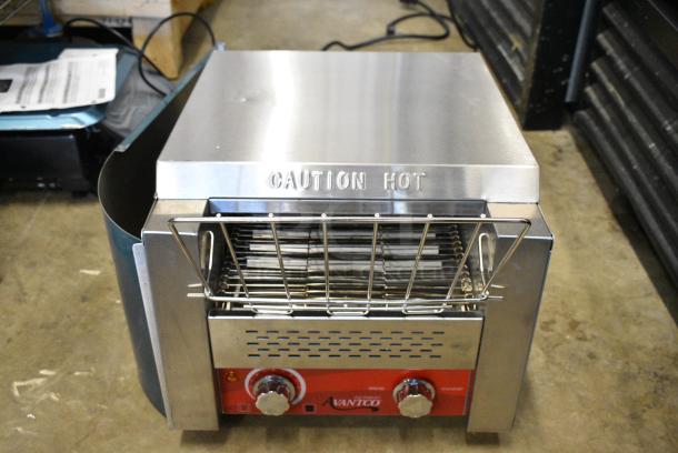 BRAND NEW SCRATCH AND DENT! Avantco 184T140 Stainless Steel Commercial 10" Wide Conveyor Toaster with 3" Opening. 300 Slices per Hour. 120 Volts, 1 Phase. - Image 1 of 15