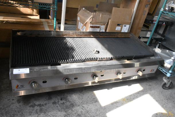 2020 Cooking Performance Group CPG 351CRCPG60NL Stainless Steel Commercial Countertop Natural Gas Powered Charbroiler Grill. 200,000 BTU. - Image 1 of 8