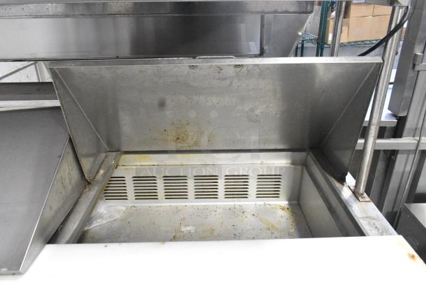 Leader ESLM72S/C Stainless Steel Commercial Sandwich Salad Prep Table Bain Marie Mega Top w/ 2 Over Shelves on Commercial Casters. 115 Volts, 1 Phase. Cannot Test Due To Cut Power Cord - Image 5 of 10