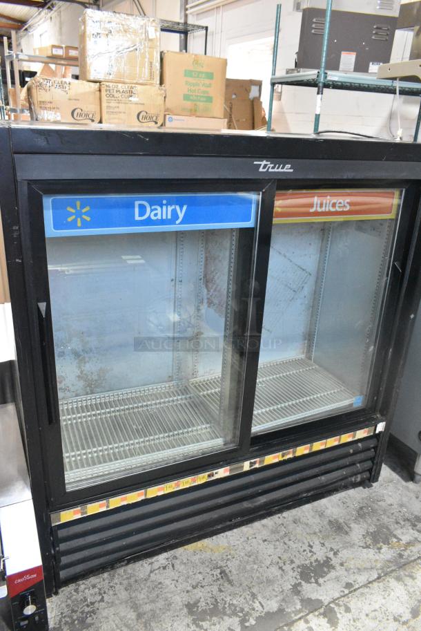 2018 True GDM-41SL-48-HC-LD Metal Commercial 2 Door Reach In Cooler Merchandiser w/ Poly Coated Racks. 115 Volts, 1 Phase. Tested and Working! - Image 1 of 7