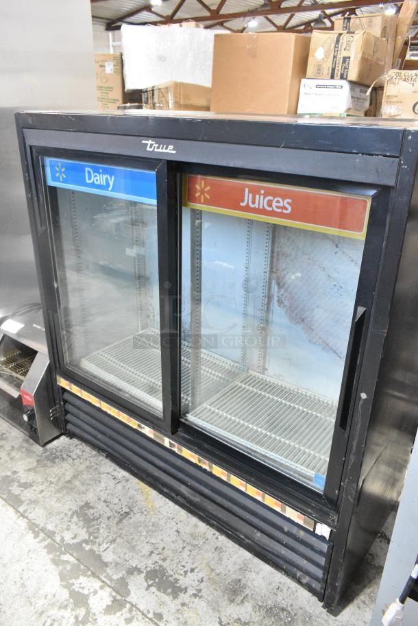 2018 True GDM-41SL-48-HC-LD Metal Commercial 2 Door Reach In Cooler Merchandiser w/ Poly Coated Racks. 115 Volts, 1 Phase. Tested and Working! - Image 2 of 7
