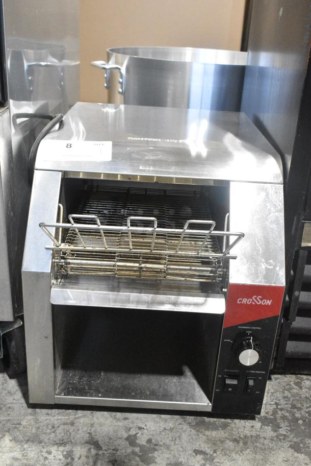 LIKE NEW! 2024 Crosson CCT-500 Stainless Steel Commercial Countertop Electric Powered Conveyor Toaster. 120 Volts, 1 Phase. Tested and Working! - Image 1 of 6