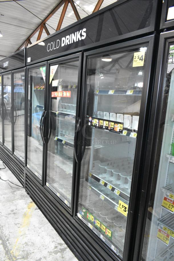 2018 True GDM-72-HC Metal Commercial 3 Door Reach In Cooler Merchandiser w/ Poly Coated Racks. 115 Volts, 1 Phase. Tested and Working! - Image 2 of 8