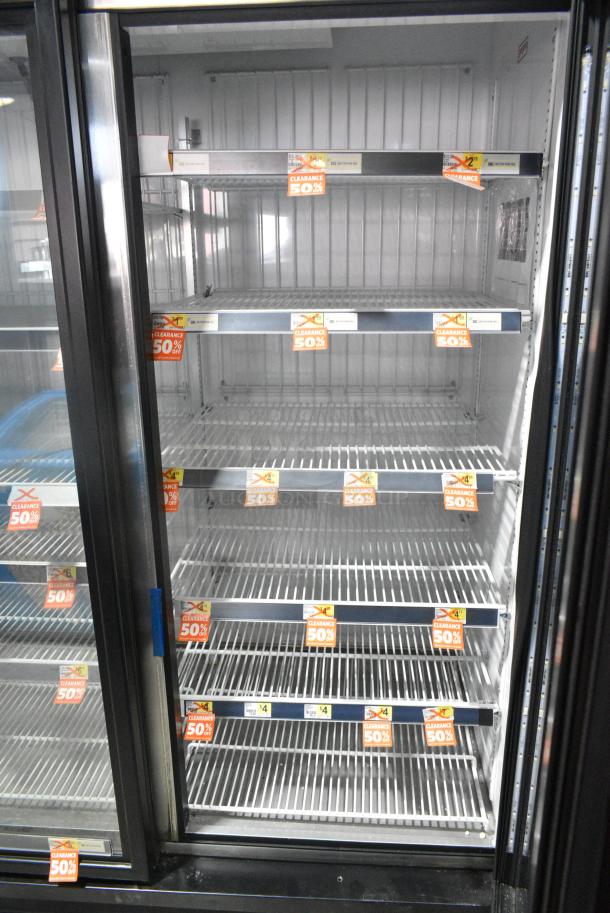 2018 True GDM-72F-HC Metal Commercial 3 Door Reach In Freezer Merchandiser w/ Poly Coated Racks. 115/208-230 Volts, 1 Phase. Tested and Working! - Image 4 of 7