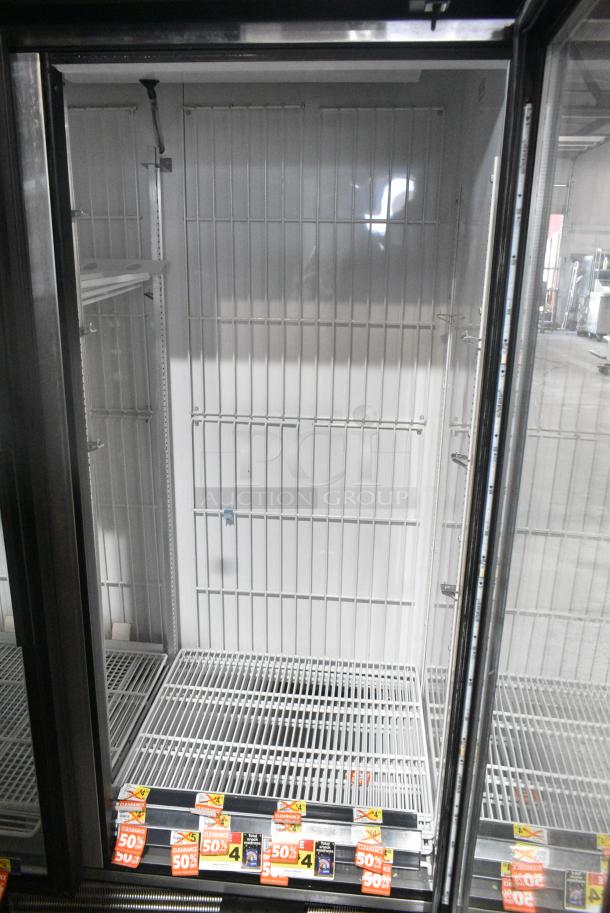 2018 True GDM-49F-HC Metal Commercial 2 Door Reach In Freezer Merchandiser w/ Poly Coated Racks. 115/208-230 Volts, 1 Phase. Tested and Working! - Image 4 of 6