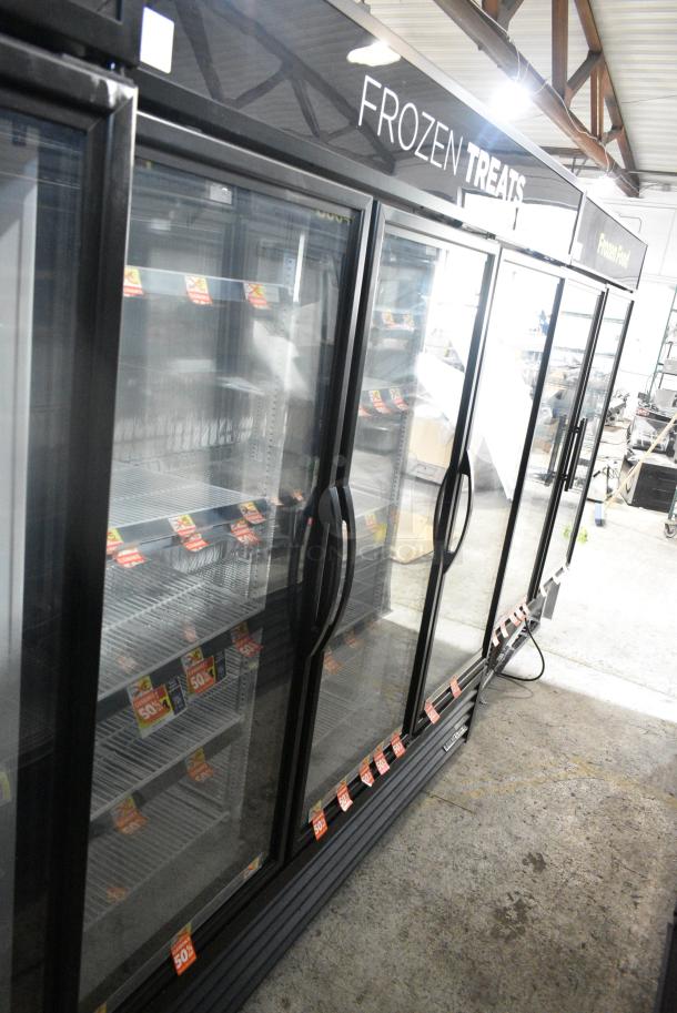 2018 True GDM-72F-HC Metal Commercial 3 Door Reach In Freezer Merchandiser w/ Poly Coated Racks. 115/208-230 Volts, 1 Phase. Tested and Working! - Image 2 of 8