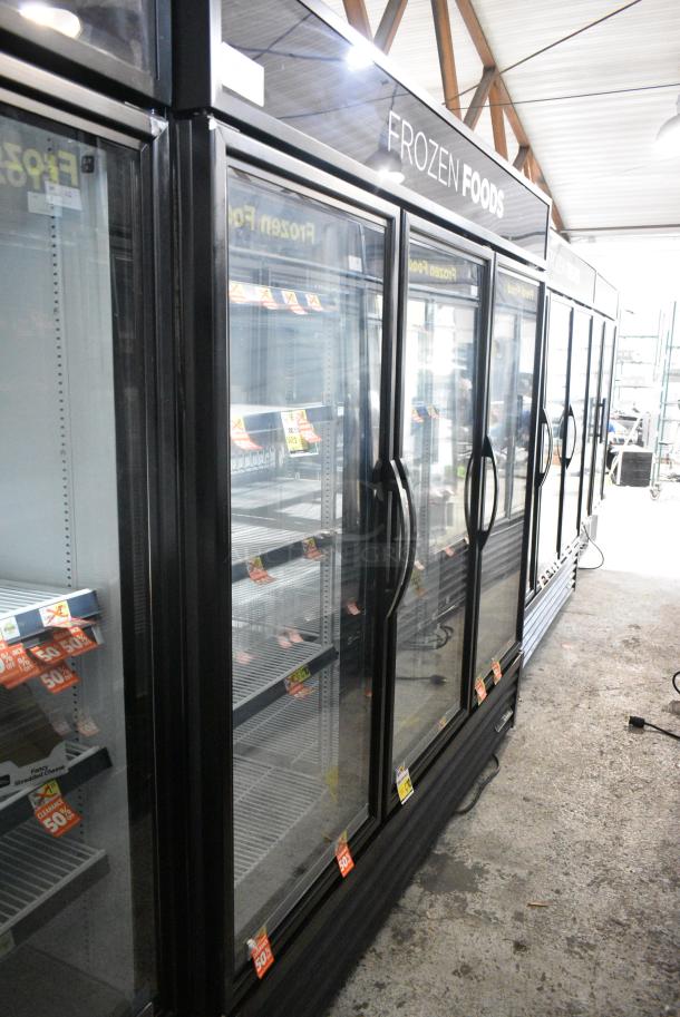 2018 True GDM-72F-HC Metal Commercial 3 Door Reach In Freezer Merchandiser w/ Poly Coated Racks. 115/208-230 Volts, 1 Phase. Tested and Working! - Image 1 of 7